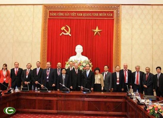 Bộ trưởng Trần Đại Quang, Ngài Chritoph Leitl và các đại biểu tại buổi làm việc. 